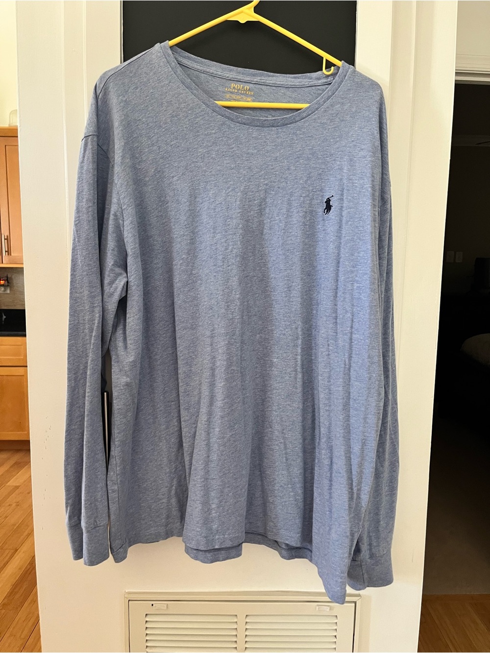 Polo by Ralph Lauren Heather Light Blue Long-Sleeve Crewneck Shirt